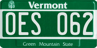 VT license plate OES062