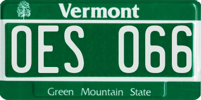 VT license plate OES066