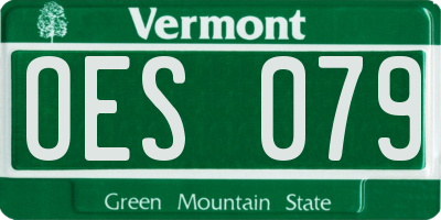 VT license plate OES079
