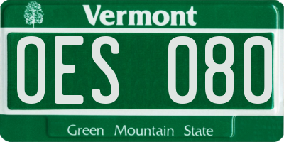 VT license plate OES080