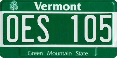 VT license plate OES105