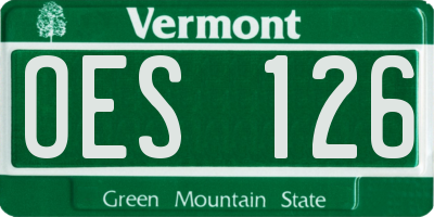 VT license plate OES126