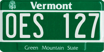 VT license plate OES127