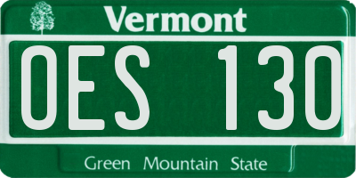VT license plate OES130