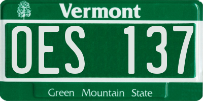 VT license plate OES137