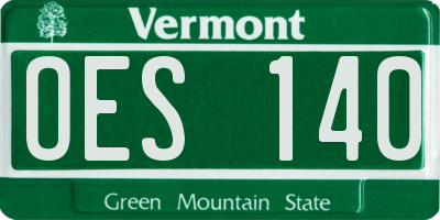 VT license plate OES140