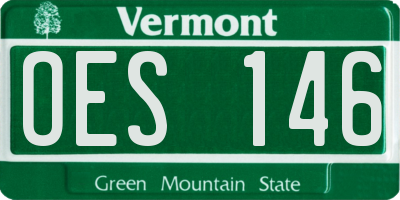 VT license plate OES146