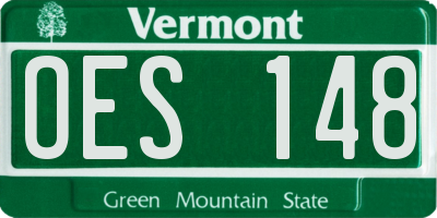 VT license plate OES148