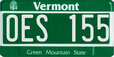 VT license plate OES155