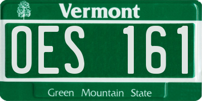 VT license plate OES161
