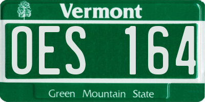 VT license plate OES164