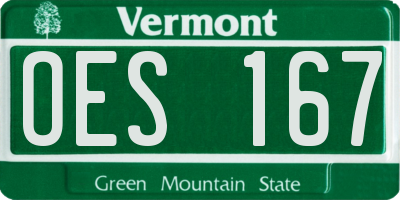 VT license plate OES167