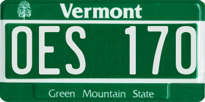 VT license plate OES170