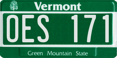 VT license plate OES171