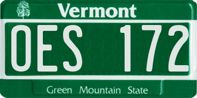 VT license plate OES172