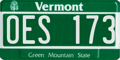 VT license plate OES173