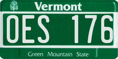 VT license plate OES176