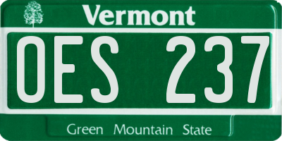 VT license plate OES237