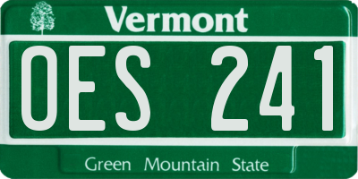 VT license plate OES241