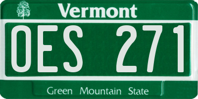 VT license plate OES271