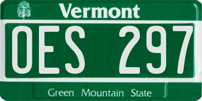 VT license plate OES297