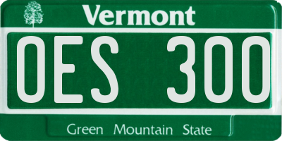VT license plate OES300
