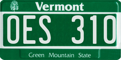 VT license plate OES310