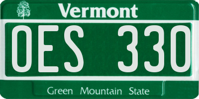VT license plate OES330