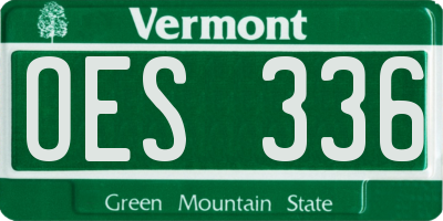 VT license plate OES336