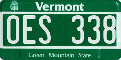 VT license plate OES338
