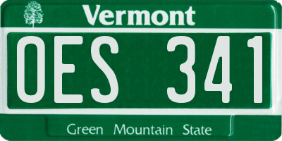 VT license plate OES341