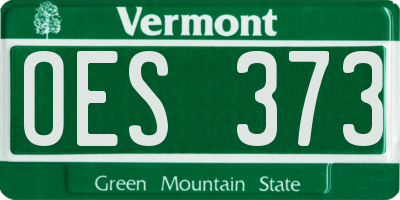 VT license plate OES373