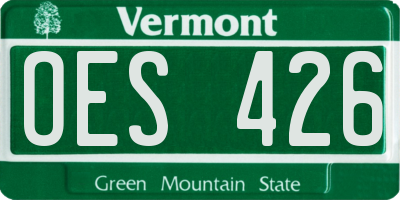 VT license plate OES426