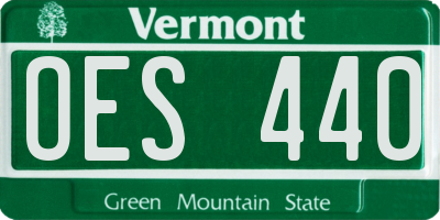 VT license plate OES440