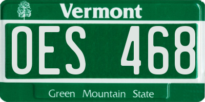 VT license plate OES468
