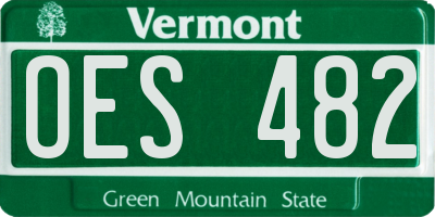 VT license plate OES482