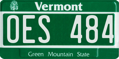VT license plate OES484