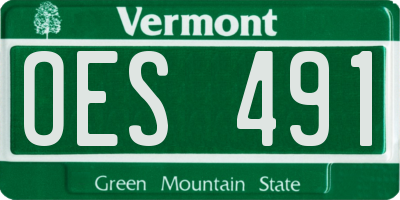 VT license plate OES491