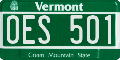 VT license plate OES501