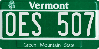 VT license plate OES507