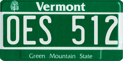 VT license plate OES512