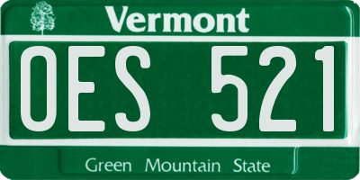 VT license plate OES521