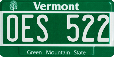 VT license plate OES522