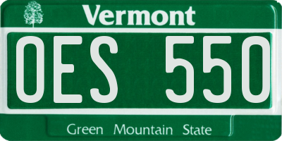 VT license plate OES550