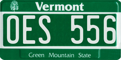 VT license plate OES556