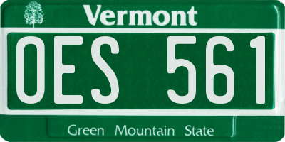 VT license plate OES561