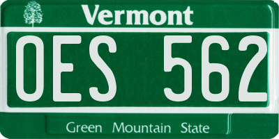 VT license plate OES562