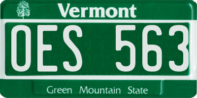 VT license plate OES563