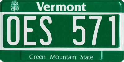 VT license plate OES571