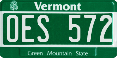 VT license plate OES572